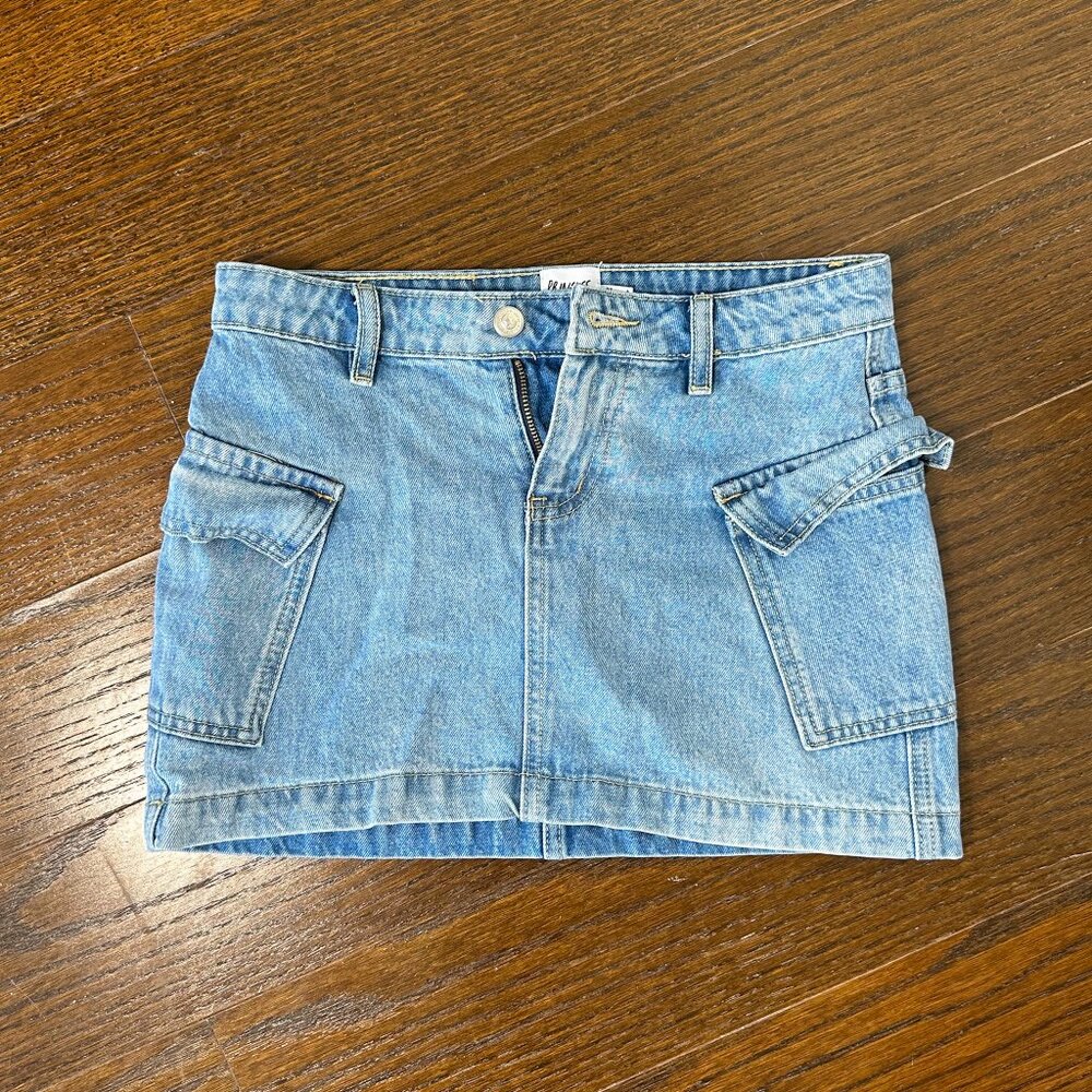 Cargo Denim Mini Skirt — size 2